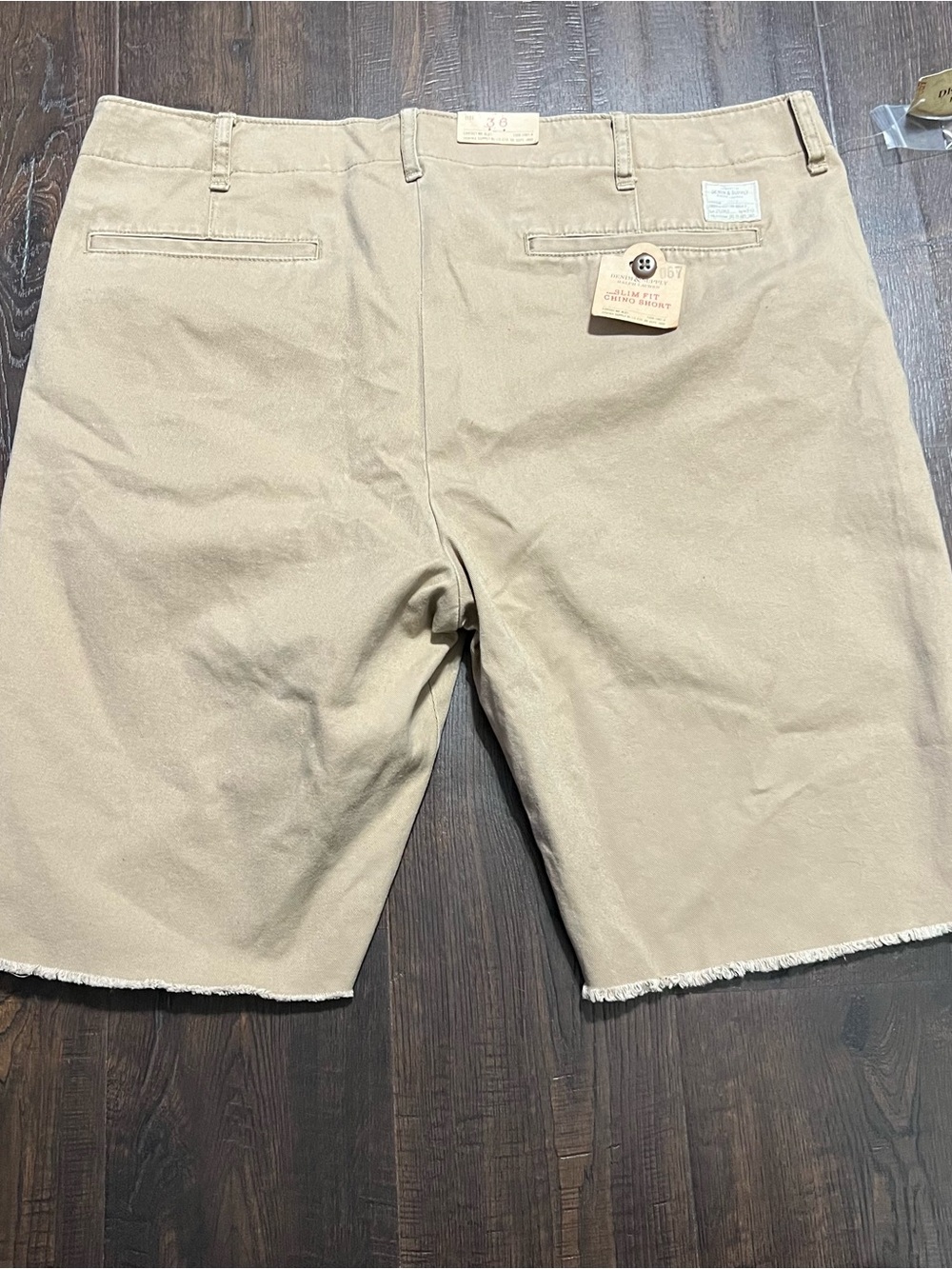 Denim & Supply Ralph Lauren Mens Size 36 Shorts Khaki US Flag - Picture 2 of 7